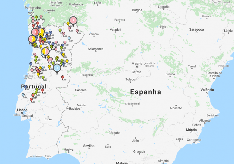Map of Portuguese wild hops Beer Learning